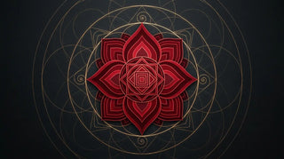 Wurzelchakra Muladhara – rotes geometrisches Mandala