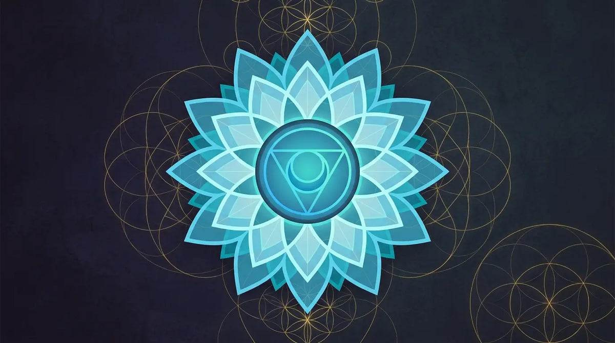 Halschakra Vishuddha – blaues Mandala