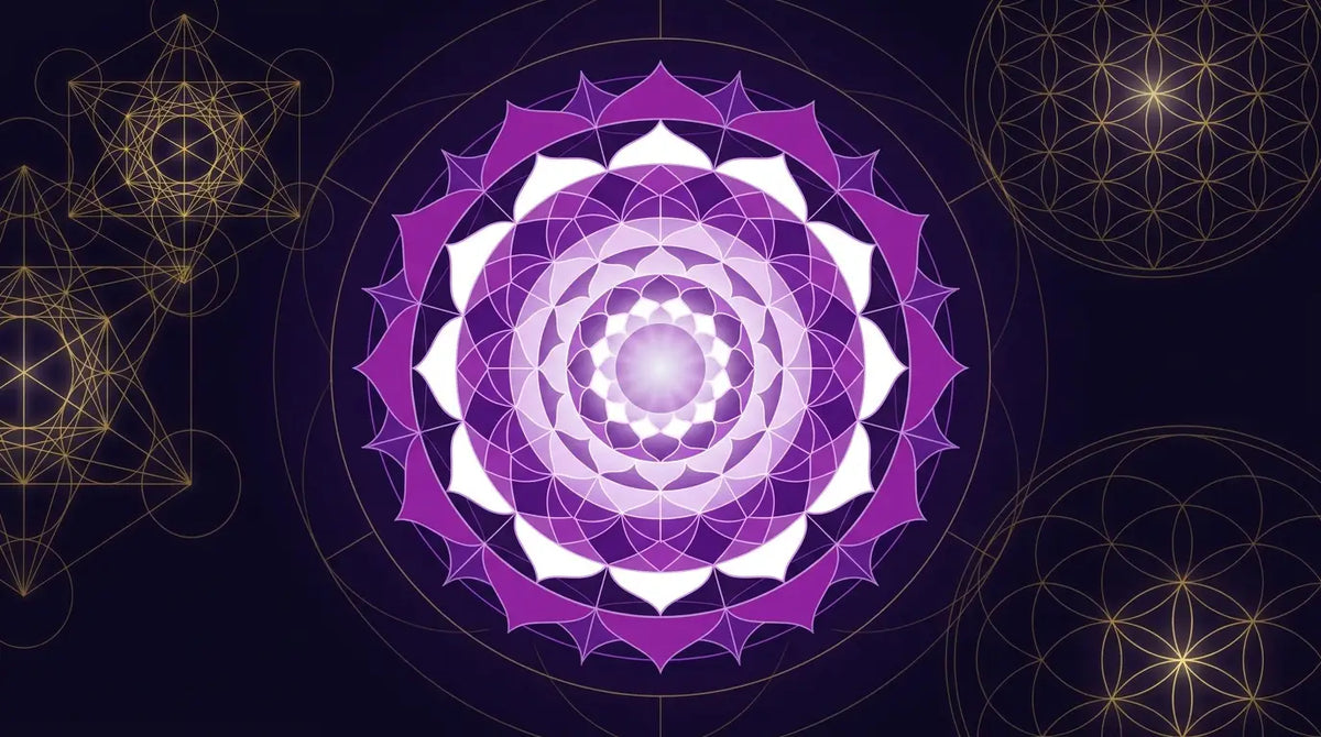 Kronenchakra Sahasrara – violettes Mandala