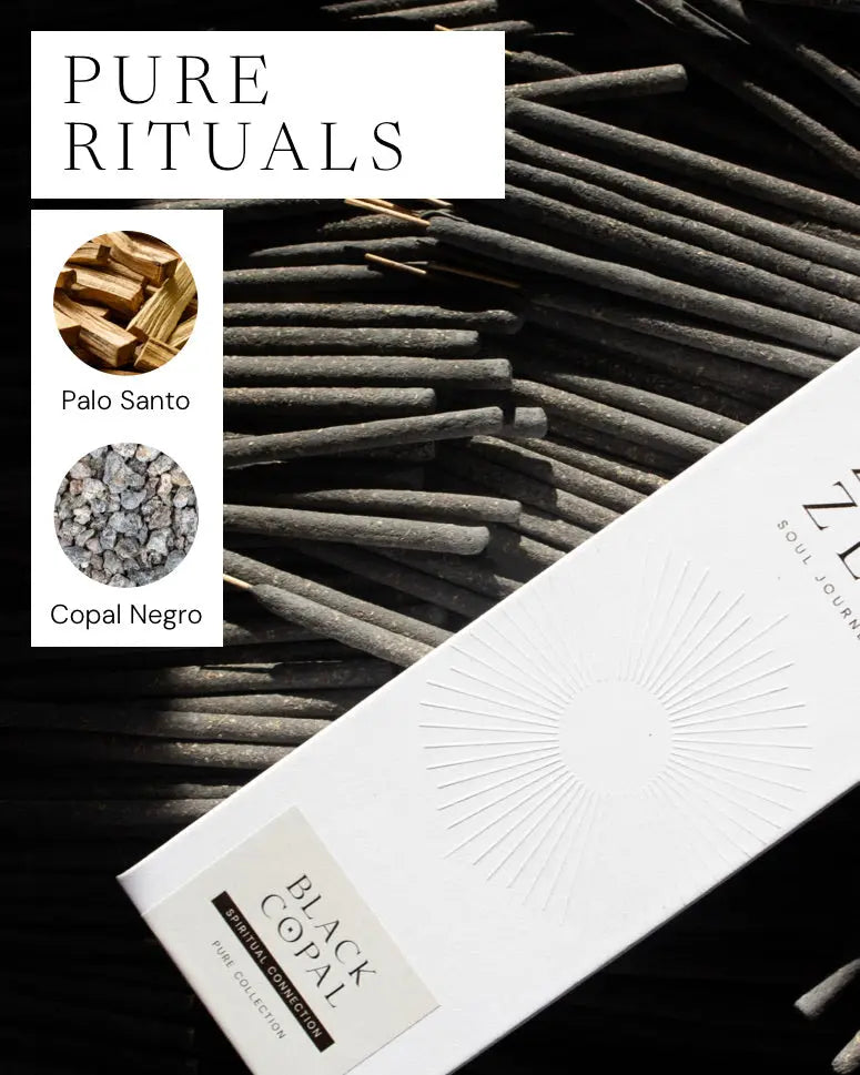 Black Copal Zen Sticks von ZoaZen – natürliche Räucherstäbchen der Pure Collection für spirituelle Verbindung – weitere Ansicht