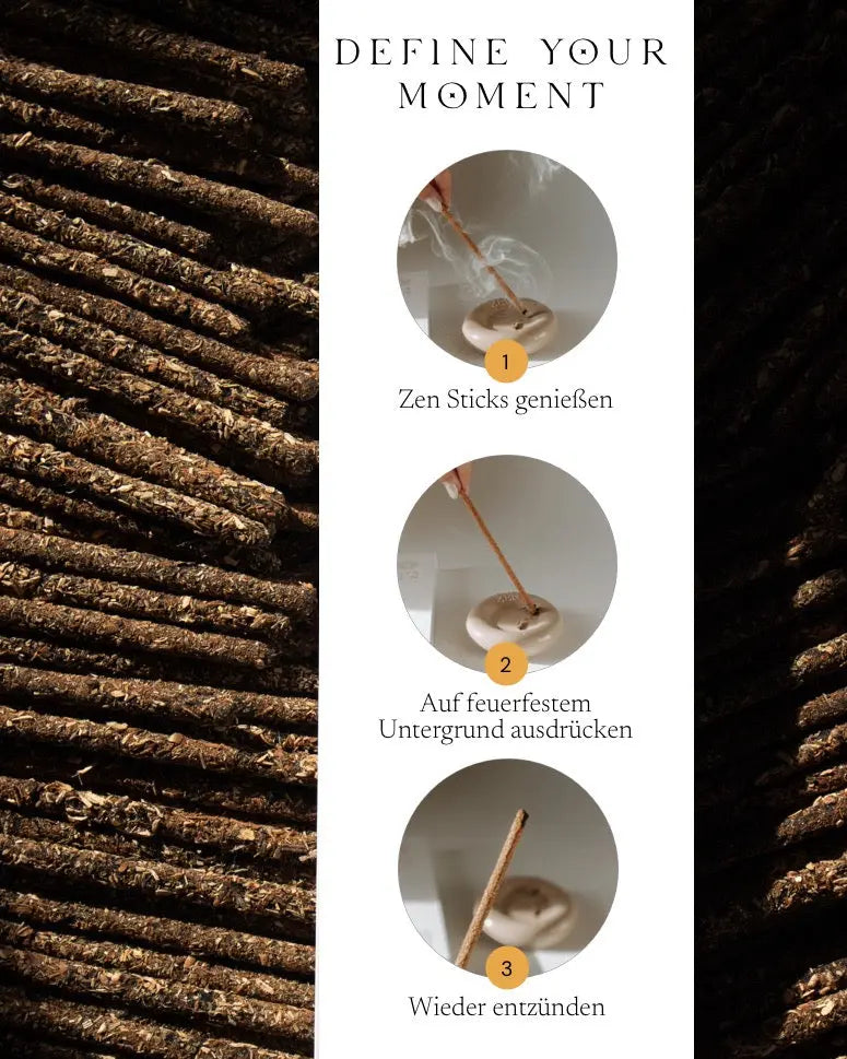 Building Dreams Zen Sticks von ZoaZen – natürliche Räucherstäbchen der Manifest-Kollektion für Motivation und Ziele – Verpackung im Detail