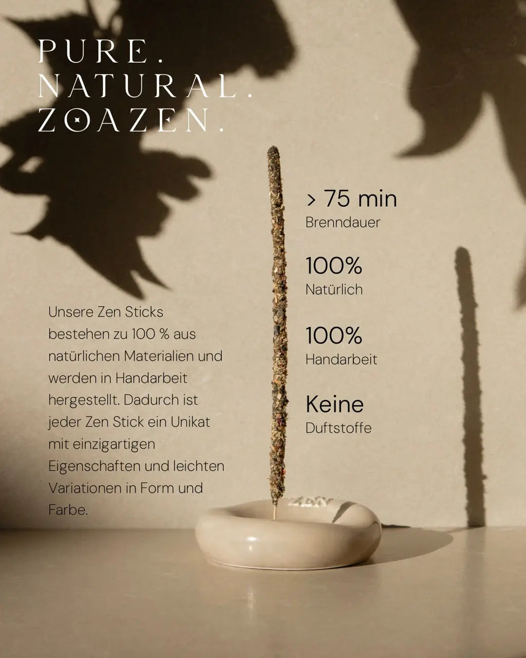 ZoaZen Burn Me Bundle – Set aus natürlichen Zen Sticks und beschreibbarem Zen Paper für deine Rituale – weitere Ansicht