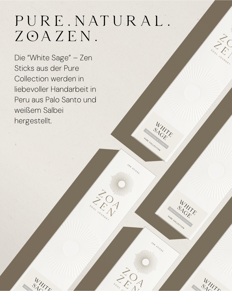 Energy Cleanse Ritual Set von ZoaZen – energetische Reinigung mit White Sage, Palo Santo und Release-&-Invite-Ritual