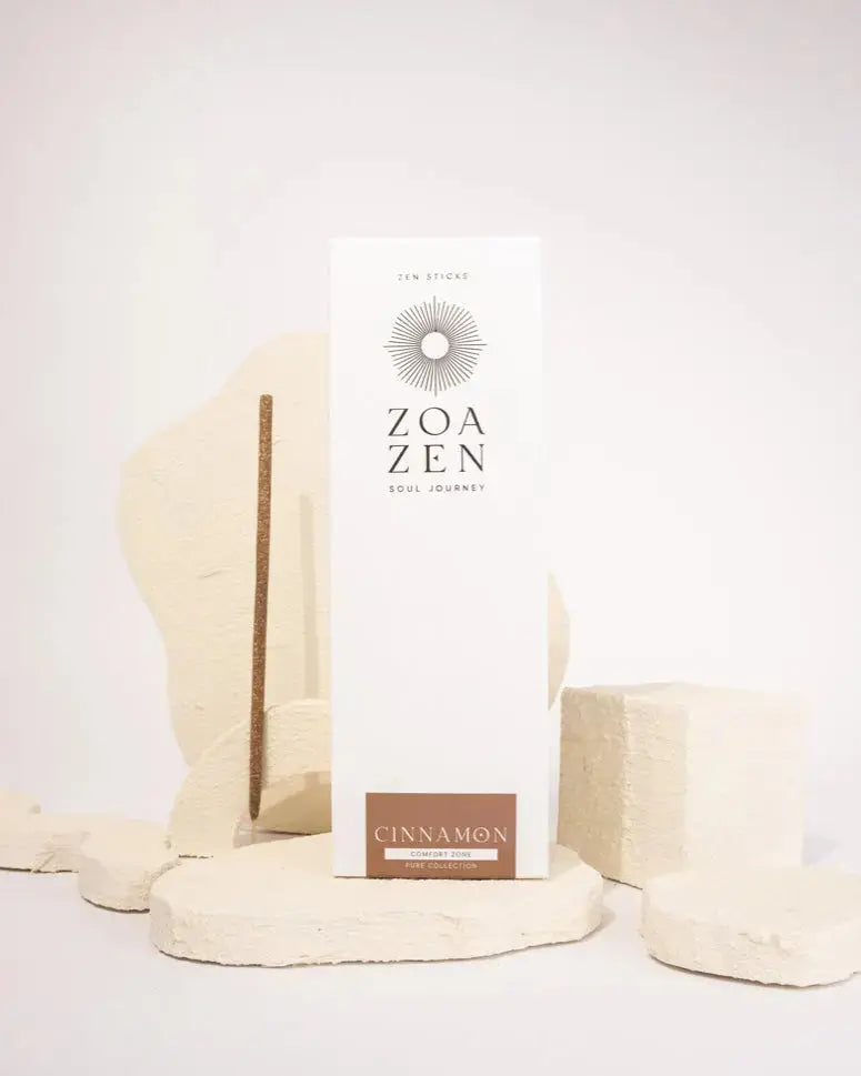 Cinnamon Zen Sticks von ZoaZen – natürliche Zimt-Räucherstäbchen der Pure Collection für Wärme und Geborgenheit