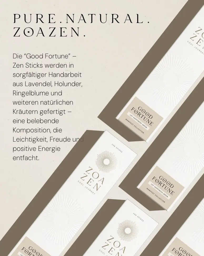 Good Fortune Zen Sticks von ZoaZen – natürliche Räucherstäbchen der Manifest-Kollektion für Glück und positive Energie – weitere Ansicht
