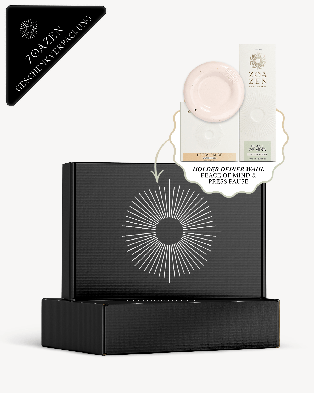The Calm Ritual Geschenkset von ZoaZen – Ritual-Set für Entspannung und innere Ruhe