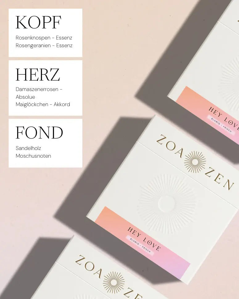 Hey Love Zen Paper von ZoaZen – beschreibbares Räucherpapier der Core Collection mit blumig-sinnlichem Duft – Detailaufnahme