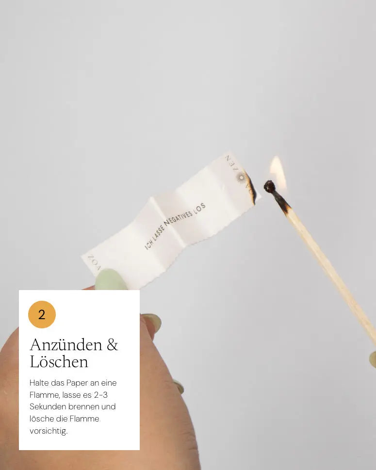 Hey Love Zen Paper von ZoaZen – beschreibbares Räucherpapier der Core Collection mit blumig-sinnlichem Duft