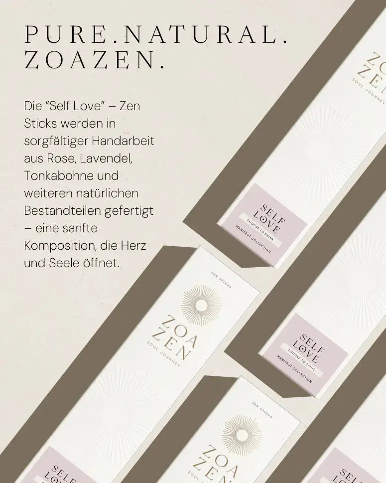 The Love Ritual Geschenkset von ZoaZen – Selbstliebe-Ritual-Set mit Zen Paper – Produktansicht