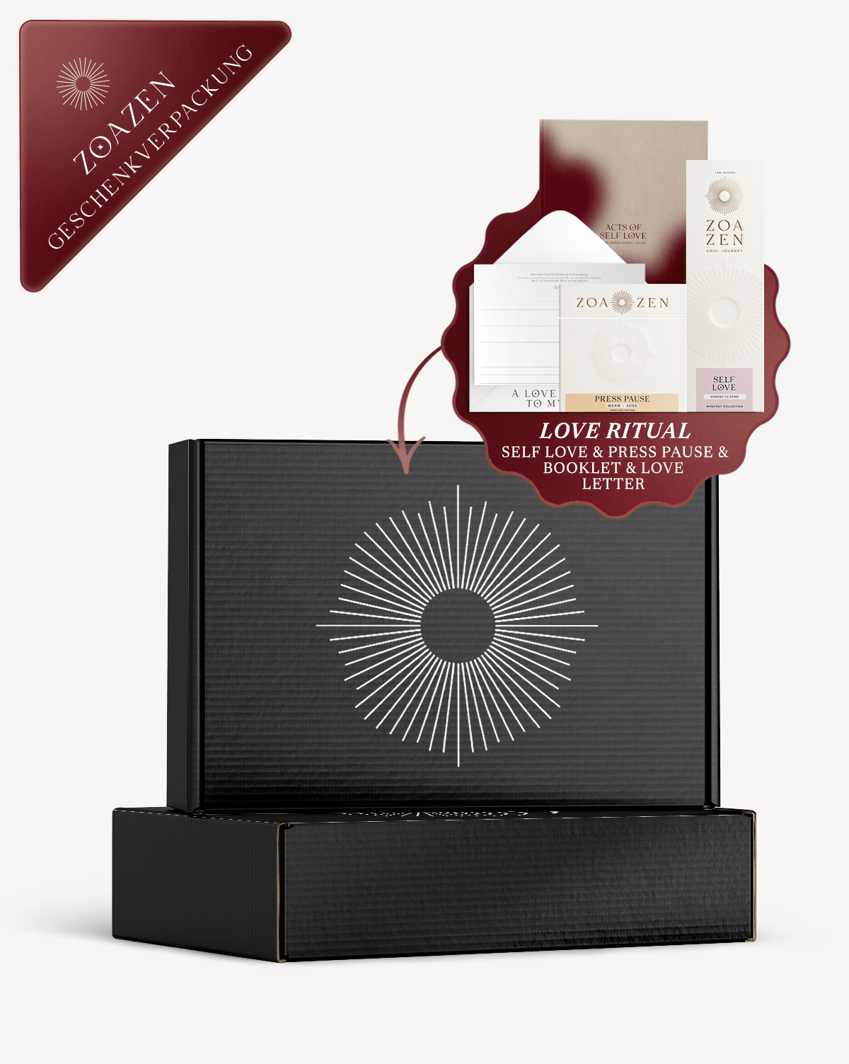 The Love Ritual Geschenkset von ZoaZen – Selbstliebe-Ritual-Set mit Zen Paper
