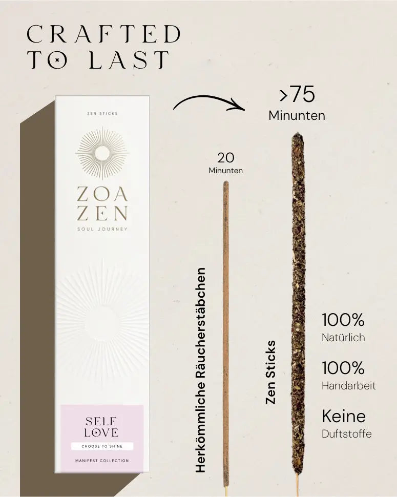 Manifest Zen Sticks Bundle von ZoaZen – Set aus vier natürlichen Räucherstäbchen der Manifest-Kollektion – Produktansicht