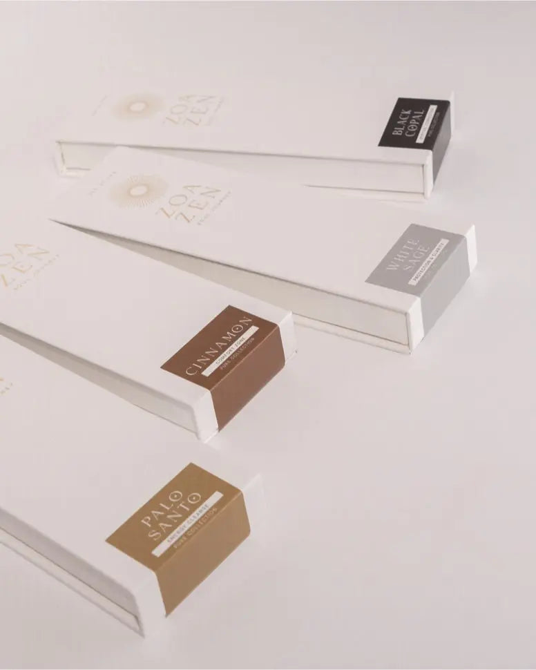 Pure Zen Sticks Bundle von ZoaZen – Set aus vier natürlichen Räucherstäbchen der Pure Collection
