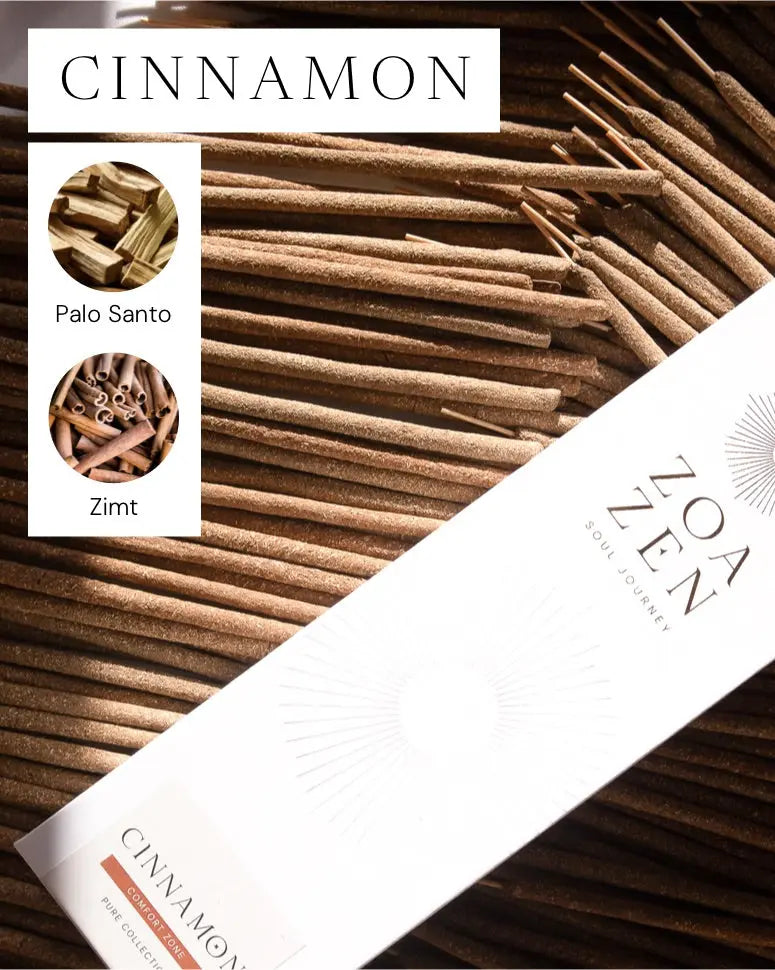 Pure Zen Sticks Bundle von ZoaZen – Set aus vier natürlichen Räucherstäbchen der Pure Collection – Detailaufnahme