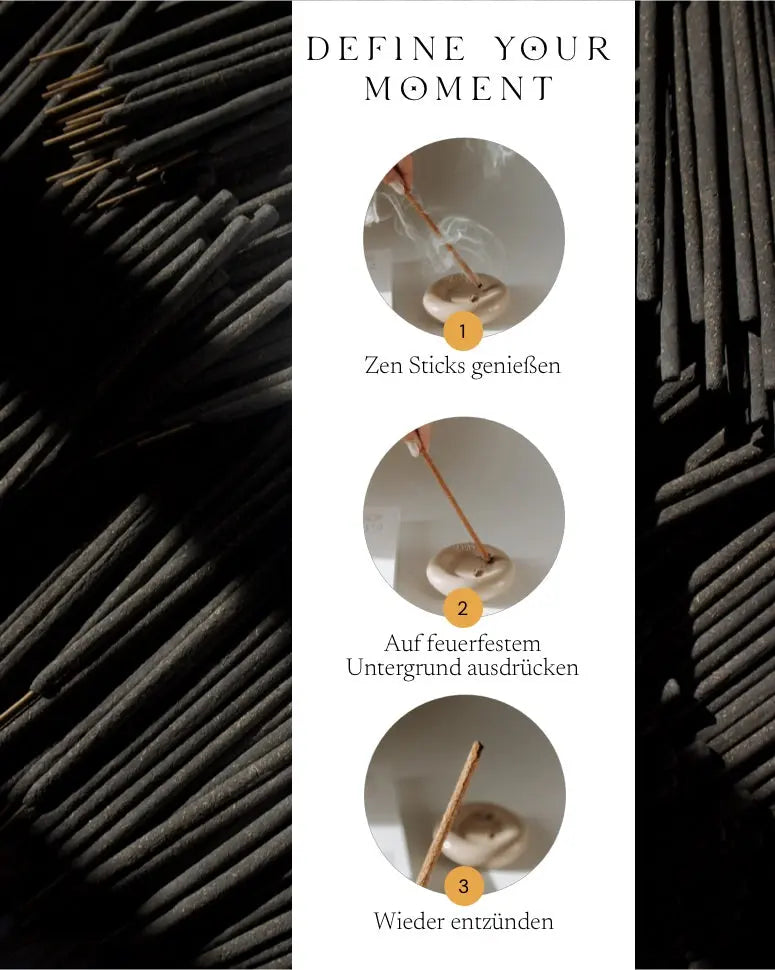 Pure Zen Sticks Bundle von ZoaZen – Set aus vier natürlichen Räucherstäbchen der Pure Collection – weitere Ansicht