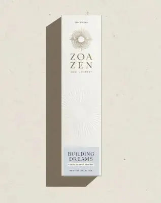Building Dreams Zen Sticks von ZoaZen – natürliche Räucherstäbchen der Manifest-Kollektion für Motivation und Ziele – Detailaufnahme