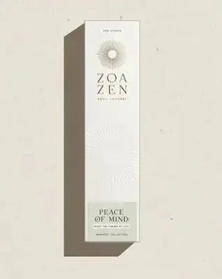Peace of Mind Zen Sticks von ZoaZen – natürliche Räucherstäbchen der Manifest-Kollektion für Entspannung und innere Ruhe – Detailaufnahme