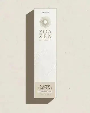 Good Fortune Zen Sticks von ZoaZen – natürliche Räucherstäbchen der Manifest-Kollektion für Glück und positive Energie – Detailaufnahme