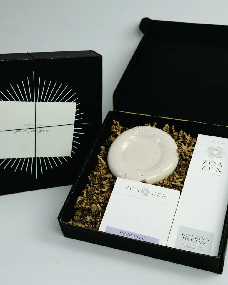 The Vision Ritual Geschenkset von ZoaZen – Ritual-Set für Fokus, Klarheit und Manifestation – Produktansicht