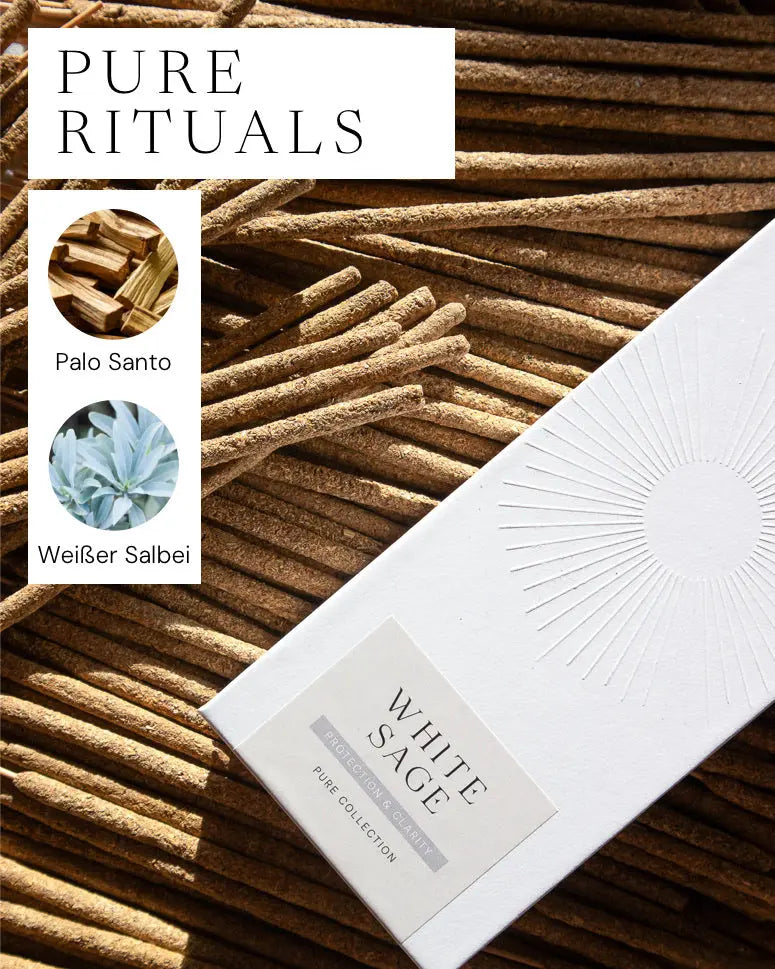 White Sage Zen Sticks von ZoaZen – natürliche Räucherstäbchen der Pure Collection für Schutz und Klarheit – weitere Ansicht