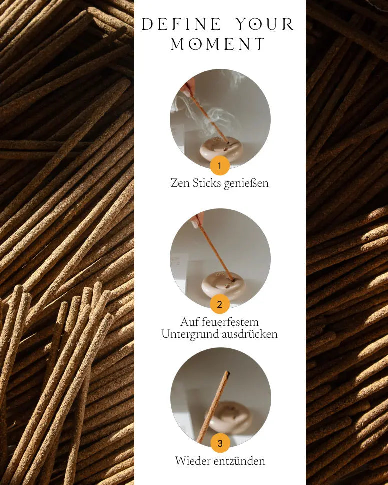 White Sage Zen Sticks von ZoaZen – natürliche Räucherstäbchen der Pure Collection für Schutz und Klarheit – Verpackung im Detail