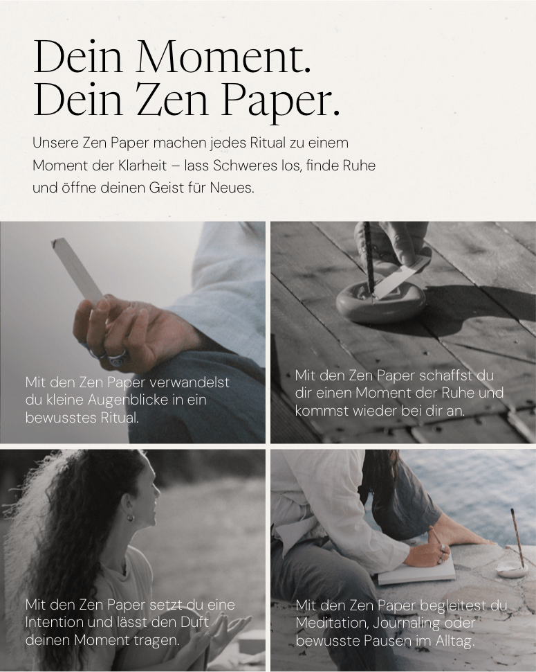Zen Paper für Meditation, journaling und bewusste Pausen, fördert Klarheit und innere Ruhe.