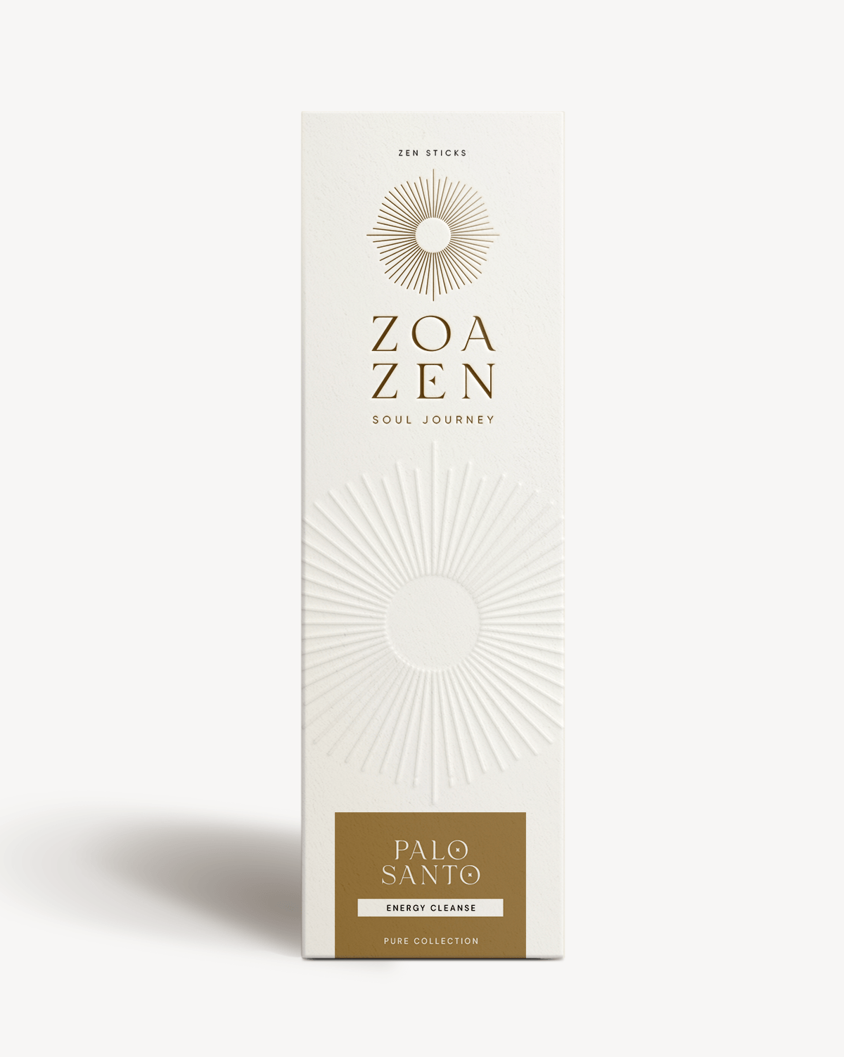 Palo Santo Zen Sticks in eleganter weißer Verpackung für energetische Reinigung, Pure Collection.