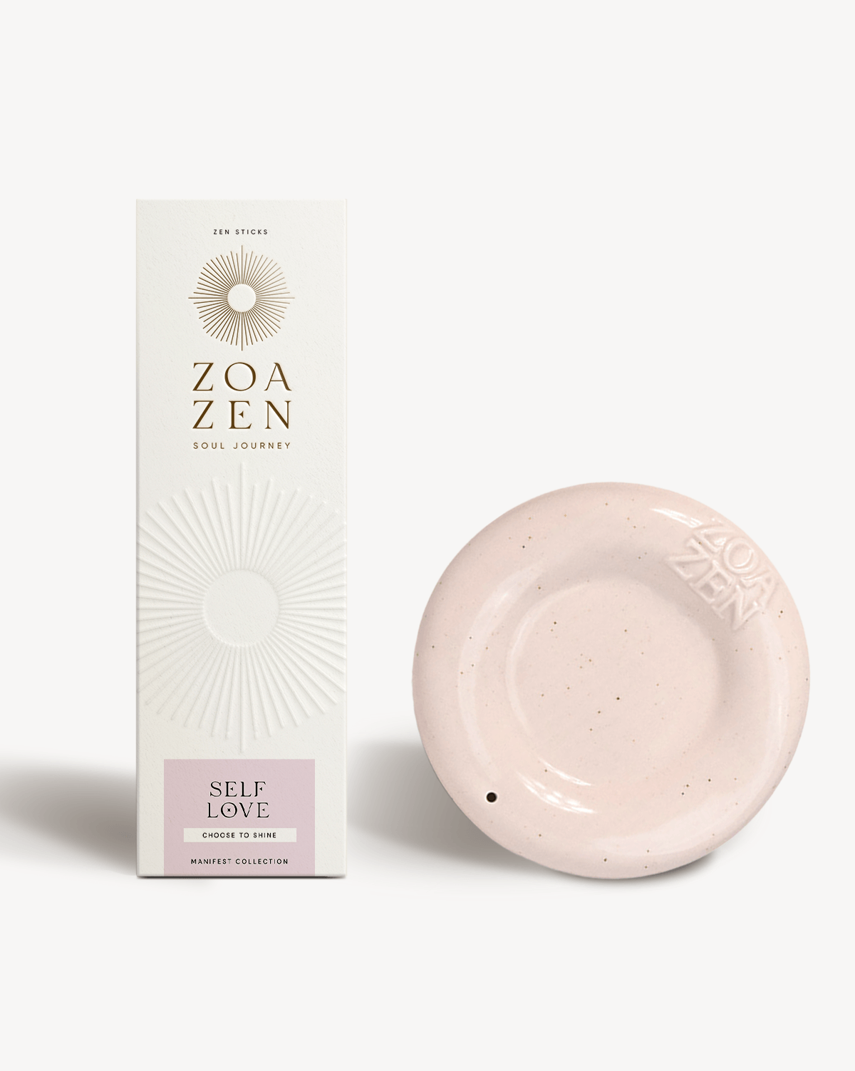 Zoa Zen Selbstliebe Schale in zartem Rosa, Keramik, Teil der Manifest Kollektion.